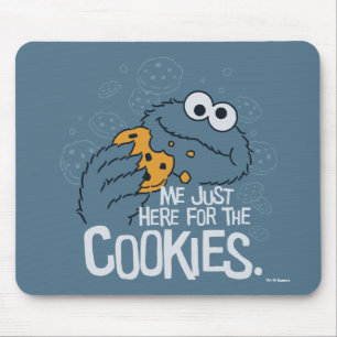 Mousepad Monstro Come Biscoitos Só Estou Aqui Pelos Bisco