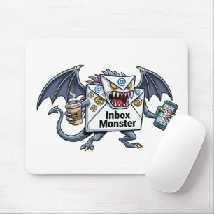 Mousepad Monstro da Caixa de Entrada Sobrecarga de Email Gr