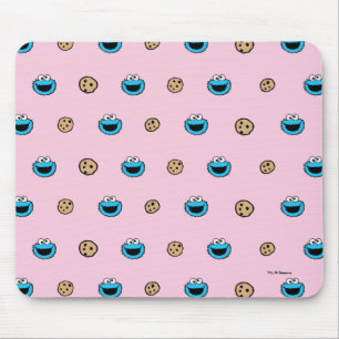 Mousepad Monstro das Bolachas e Bolachas Padrão Rosa