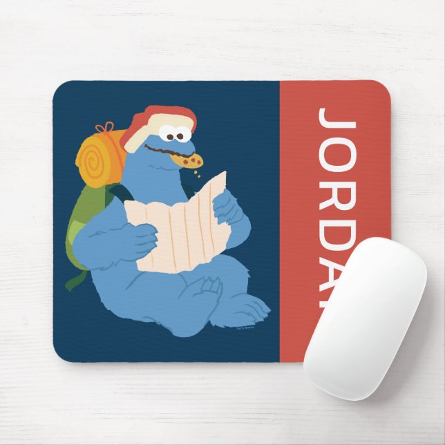 Mousepad Monstro das Bolachas Lendo um Mapa | Adicione seu  (Com mouse)