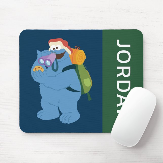 Mousepad Monstro de cookies | Adicione seu nome (Com mouse)