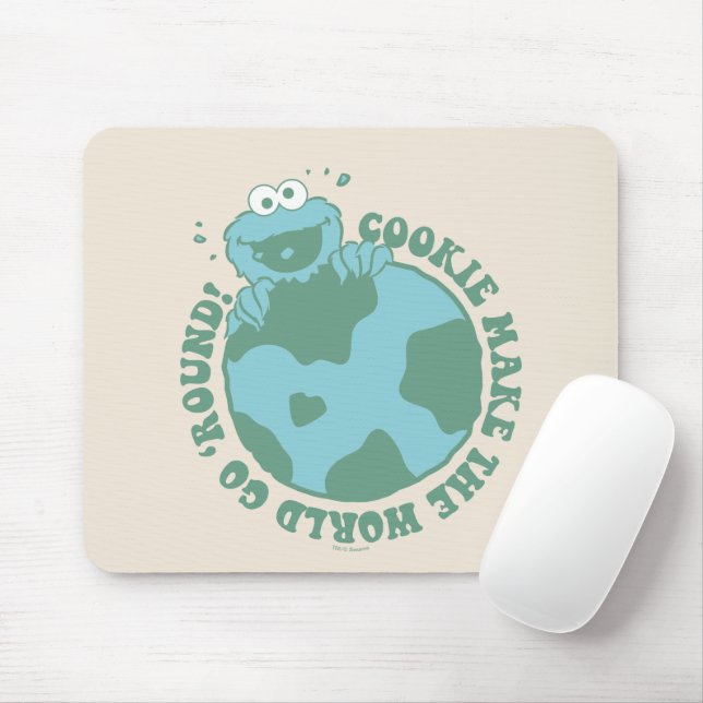 Mousepad Monstro de cookies | Cookies fazem o mundo girar (Com mouse)