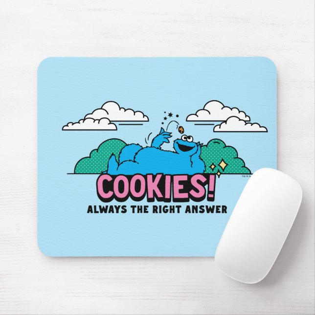 Mousepad Monstro de cookies | Cookies Sempre a resposta cer (Com mouse)