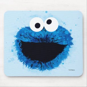 Mousepad Monstro de cookies   Tendência da Aquarela