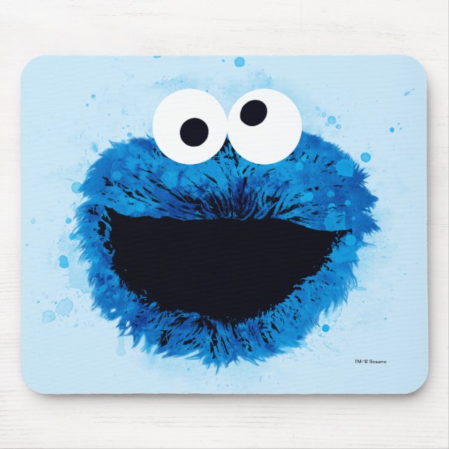 Mousepad Monstro de cookies | Tendência da Aquarela (Frente)