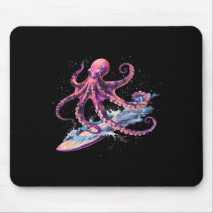 Mousepad Monstro do Mar Amante de Polvo Surfando Cthulhu Oc