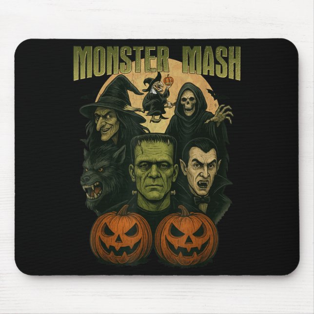 Mousepad Monstro Engraçado de Halloween Clássico e Assustad (Frente)