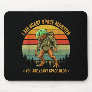 Mousepad Monstro espacial assustador, comédia, ficção cient