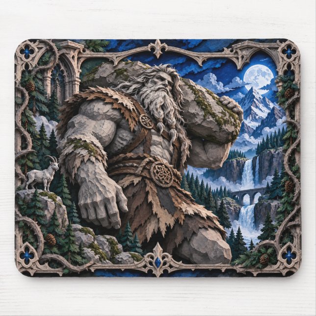 Mousepad Monstro Gigante de Corte de Papel (Frente)