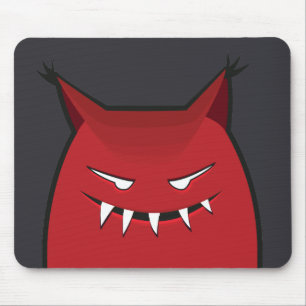 Mousepad Monstro mau vermelho das orelhas Pointy