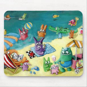 Mousepad Monstro na praia