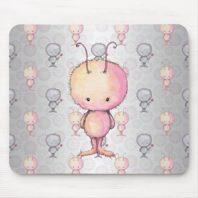 Mousepad Monstros Fofos e Felpudos (Frente)