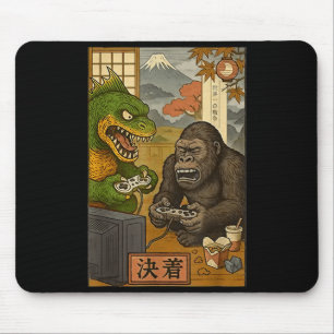 Mousepad Monstros kaiju pé grande jogam jogos japoneses ret