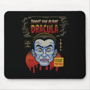 Mousepad Monstros Universais Dracula Vintage Halloween Mask