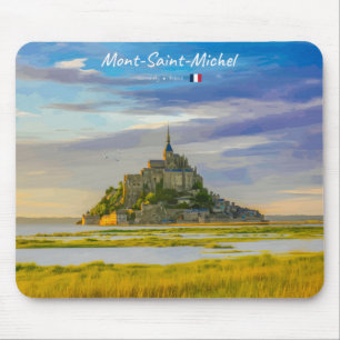 Mousepad Mont-Saint-Michel, França - Abadia Medieval