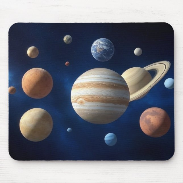 Mousepad Montagem do sistema solar (Frente)