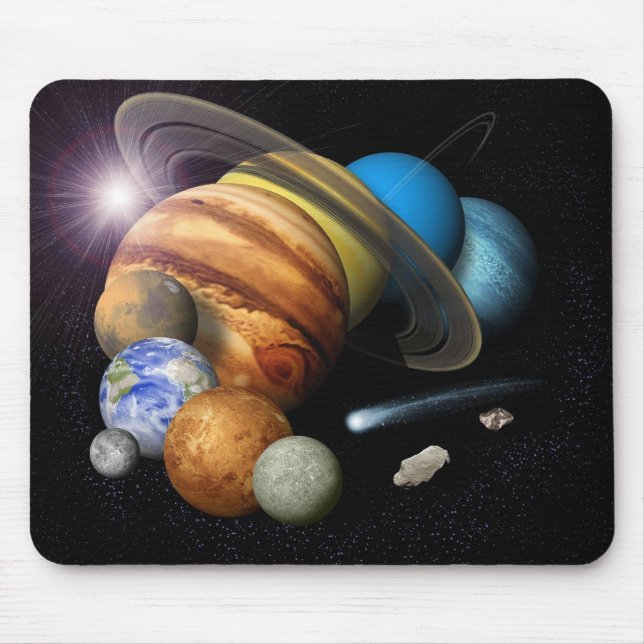 Mousepad Montagem do sistema solar (Frente)