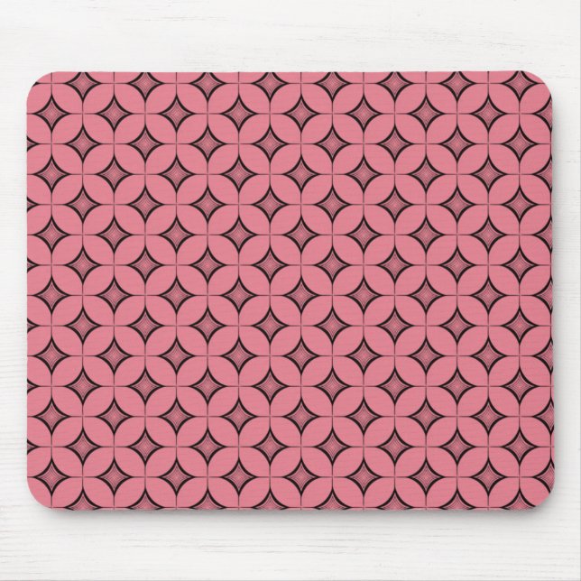 Mousepad Montagem Retro Uptown, Melão Rosa (Frente)