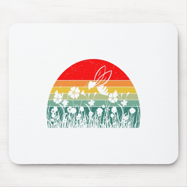 Mousepad Montanha de abelha-de-sol-pôr-do-sol (Frente)