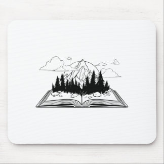 Mousepad Montanha do livro aberto