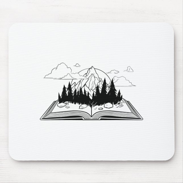 Mousepad Montanha do livro aberto (Frente)