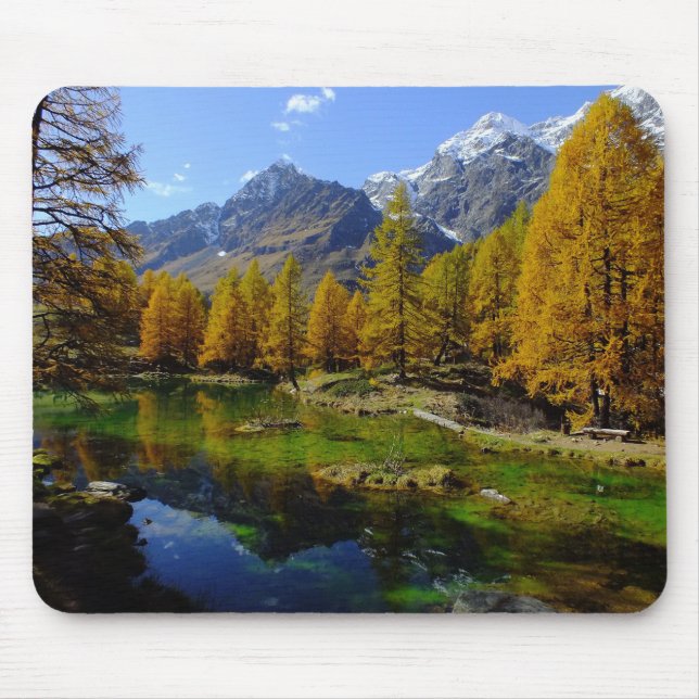 Mousepad Montanha, paisagem do lago (Frente)