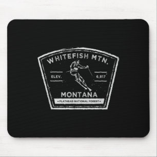 Mousepad Montanha Whitefish Montana Neve Esqui