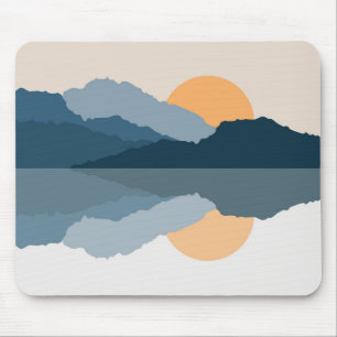Mousepad Montanhas azuis no lago