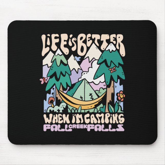 Mousepad Montanhas Caem Creek Falls Tennessee Acampando Wil (Frente)