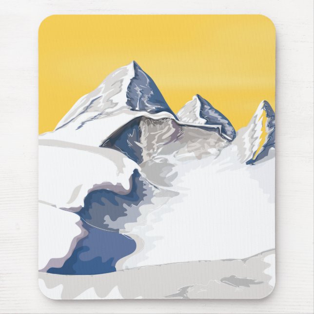 Mousepad Montanhas de esqui (Frente)