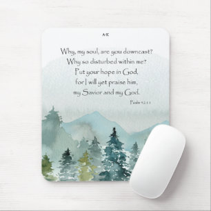 Mousepad Montanhas de Versículos da Bíblia Personalizados