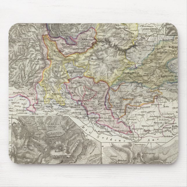 Mousepad Montanhas e rios de Harz Alemanha (Frente)