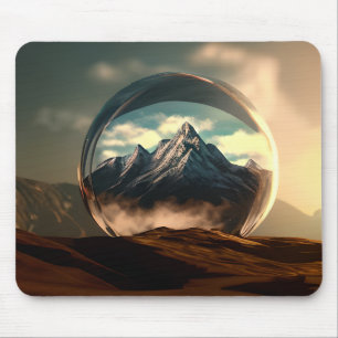 Mousepad Montanhas em um globo de bolhas