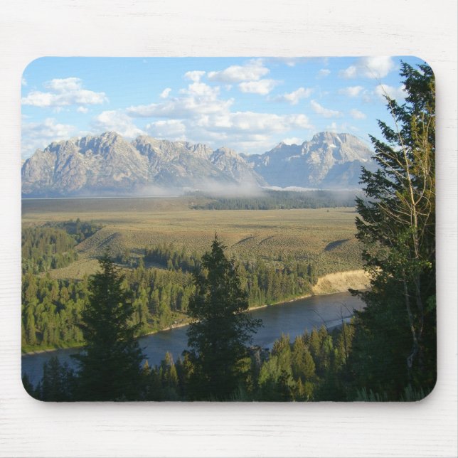 Mousepad Montanhas Jackson Hole e Rio (Frente)