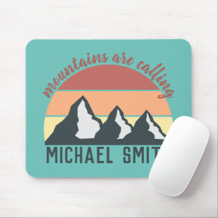Mousepad Montanhas pastéis vintage estão chamando monograma