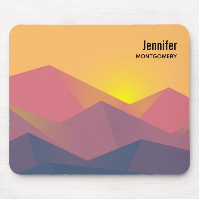 Mousepad Montanhas Russas Minimalista Geométrico (Frente)