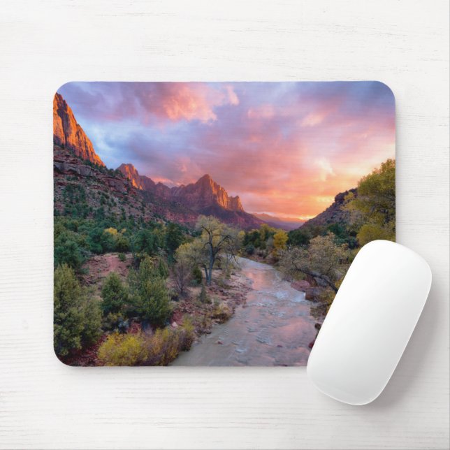 Mousepad Montanhas | Watchman Zion Nathional Park Utah (Com mouse)