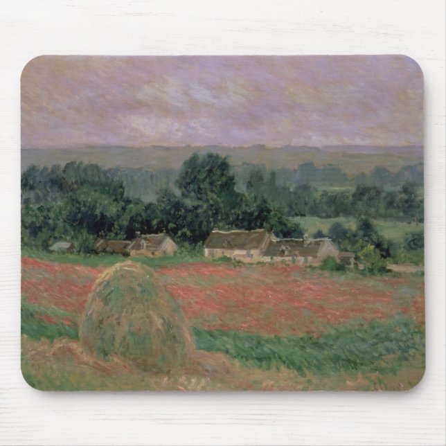 Mousepad Monte de feno de Claude Monet | em Giverny, 1886 (Frente)