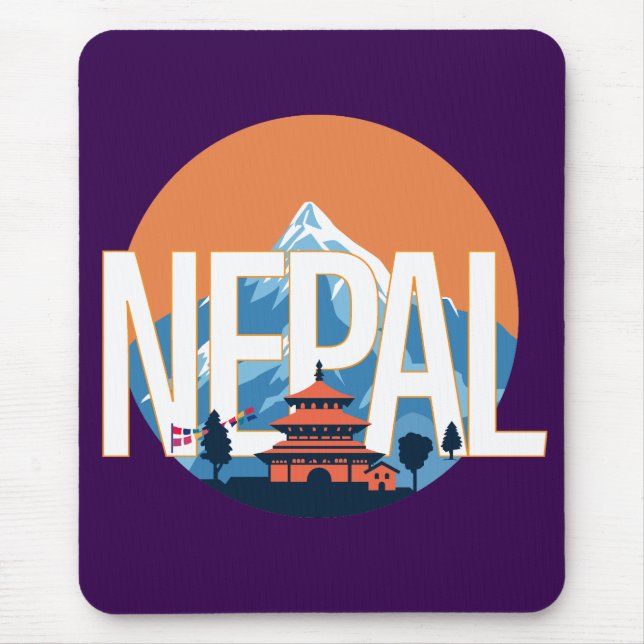 Mousepad Monte Everest no Templo do Nepal (Frente)