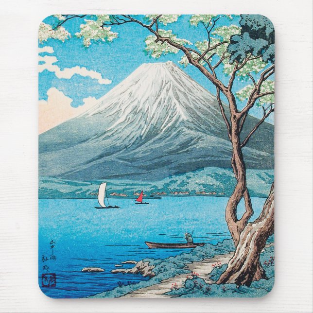 Mousepad Monte Fuji do lago Yamanaka por Hiroaki Takahashi (Frente)