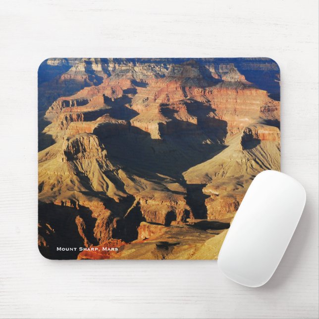 Mousepad Monte Sharp na Foto Planet Mars (Com mouse)