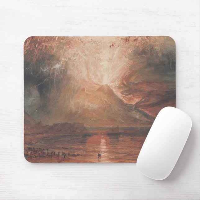 Mousepad Monte Vesúvio em Erupção Nápoles Itália J. Turner (Com mouse)