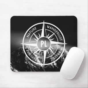 Mousepad Montes dramáticos do emblema da estrela da Compass