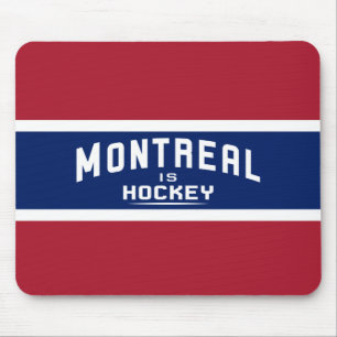 Mousepad Montreal é hóquei, vermelho, branco, e tapete do