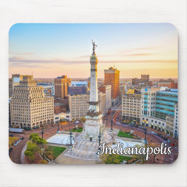Mousepad Monument Circle, Indianapolis, Indiana, EUA (Frente)