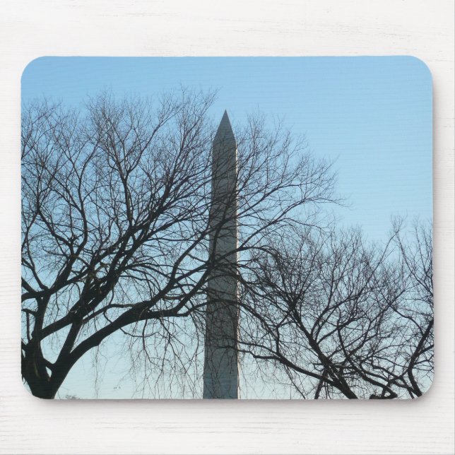 Mousepad Monumento a Washington na paisagem do inverno I (Frente)