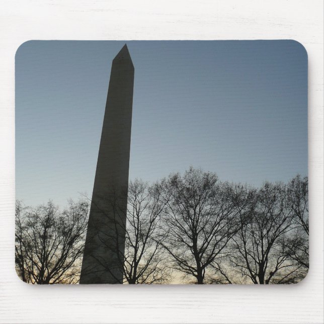 Mousepad Monumento a Washington na paisagem do inverno II (Frente)