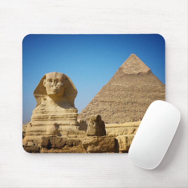 Mousepad Monumentos | Esfinge e pirâmide do Egito (Com mouse)