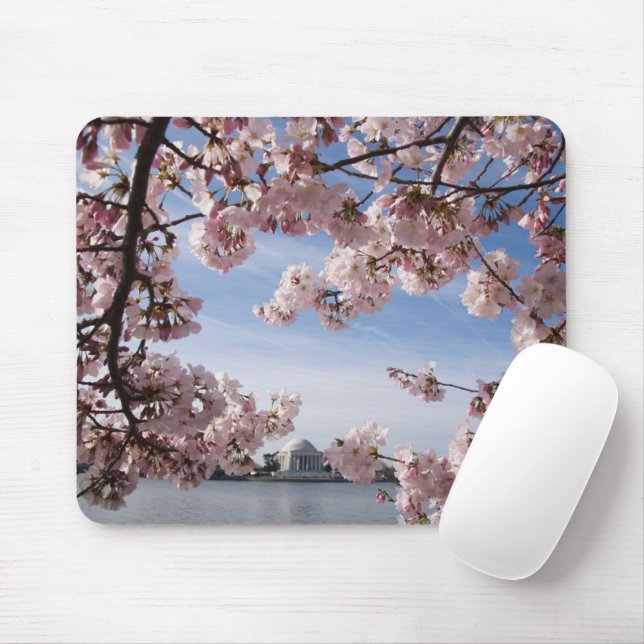 Mousepad Monumentos | Jefferson Memorial Cherry Blossoms (Com mouse)