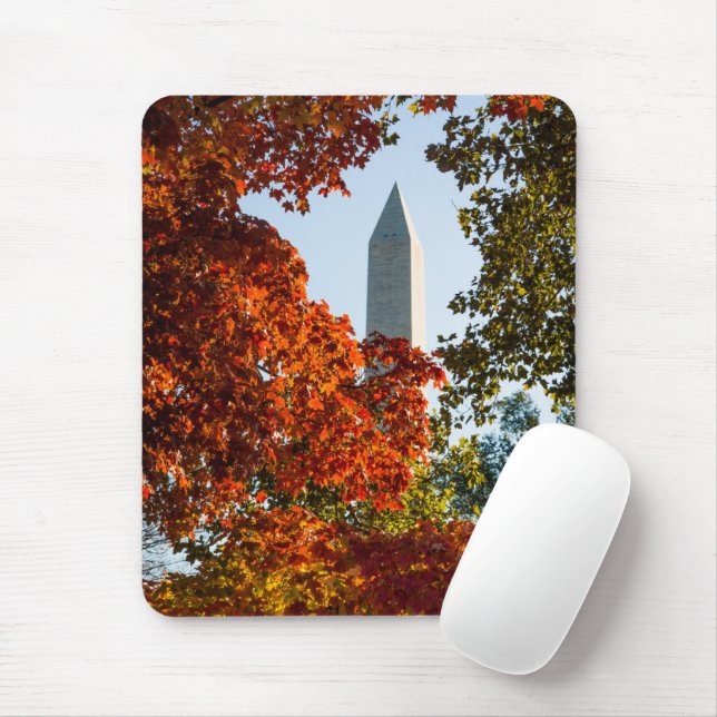Mousepad Monumentos | Monumento de Washington no outono (Com mouse)
